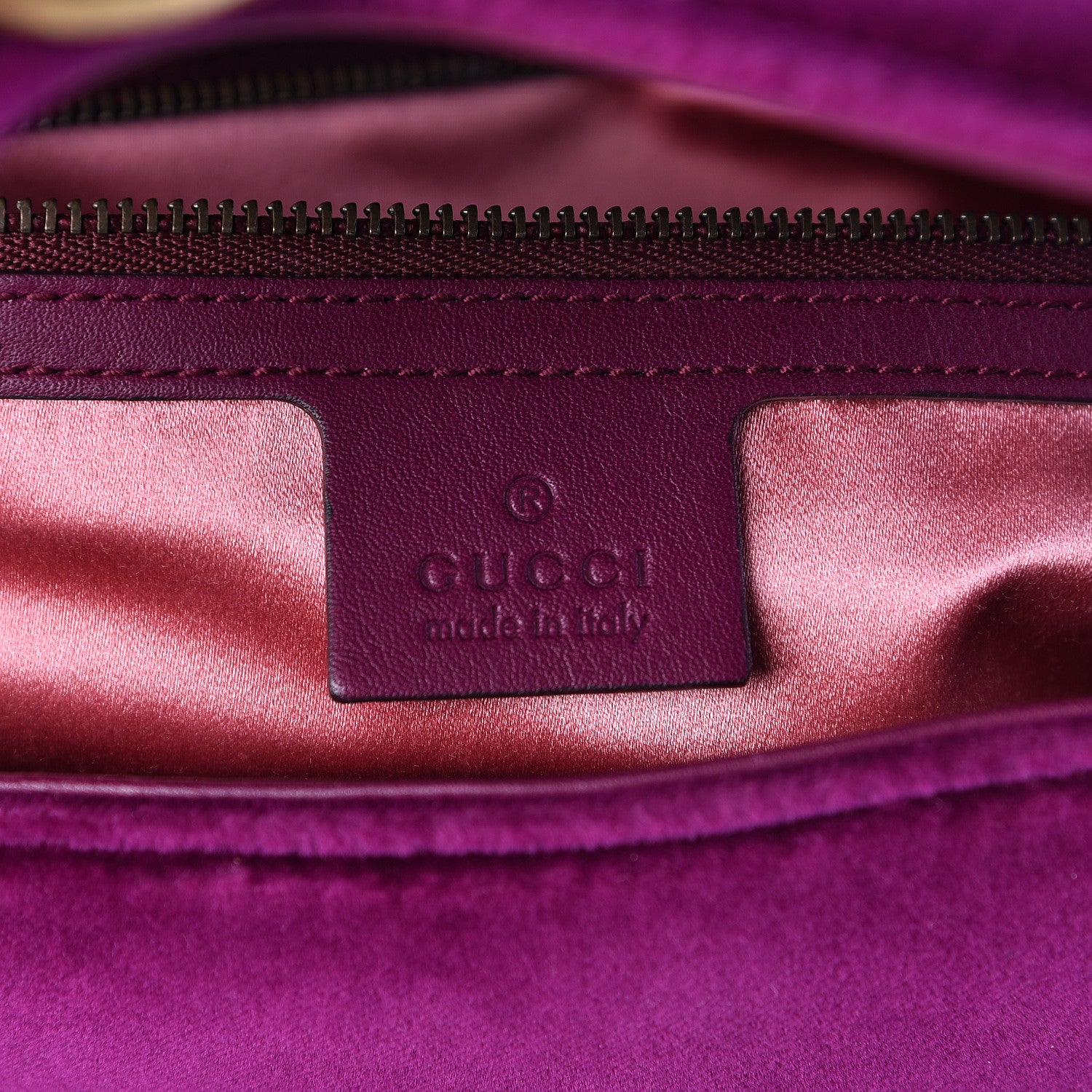 Gucci Velvet Matelasse Medium GG Marmont Shoulder Bag Fuchsia Violet Cyclamen 6 of 12