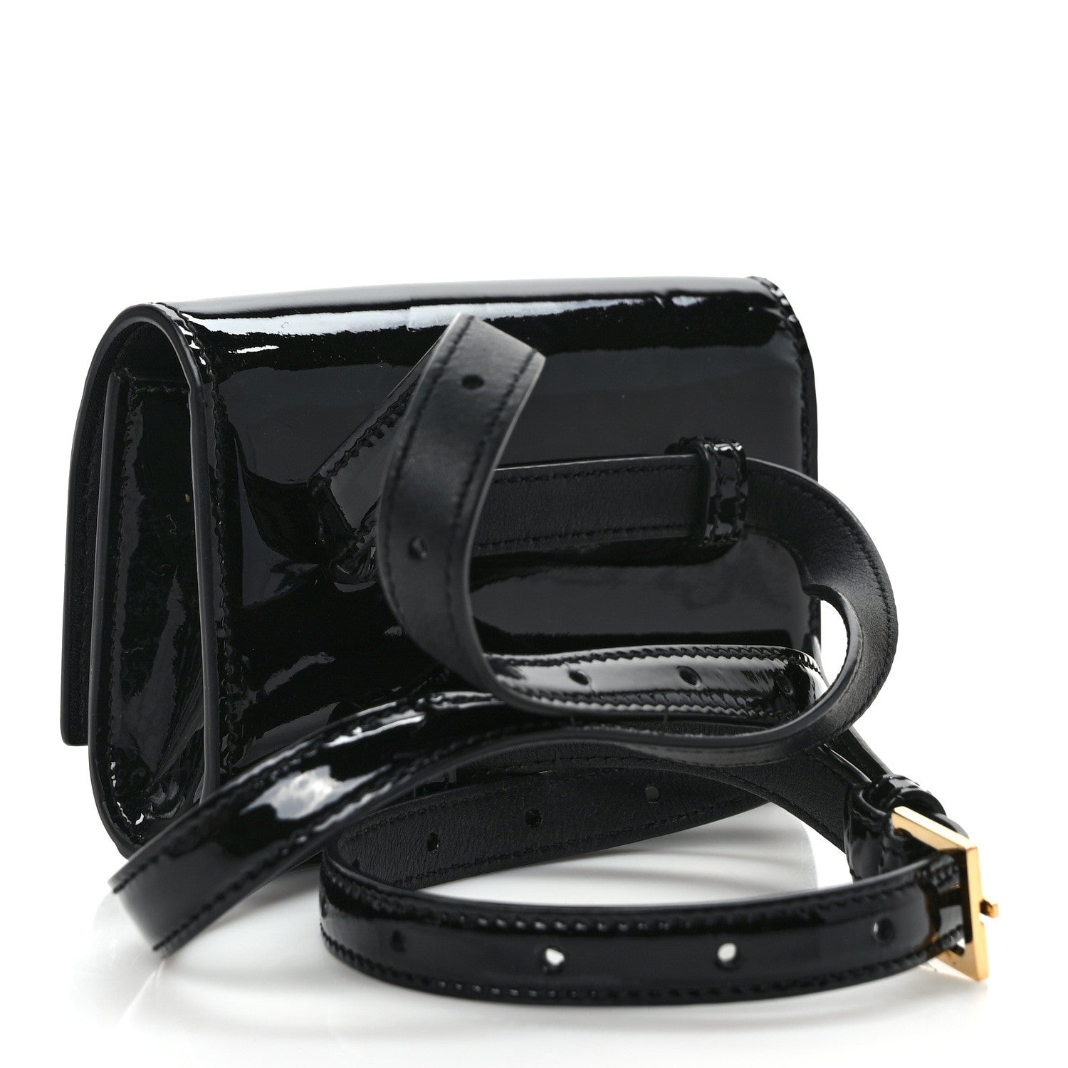 Saint Laurent Patent Monogram Kate Belt Bag Black 3 of 9