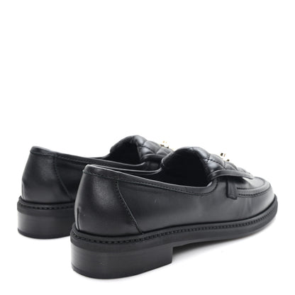 Chanel Lambskin Quilted CC Turnlock Loafers 38.5 Black 5 of 10