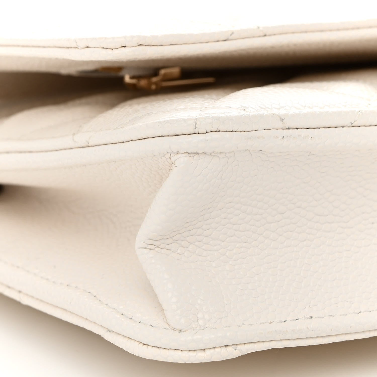 Chanel Caviar Quilted Wallet On Chain WOC White 10 of 11