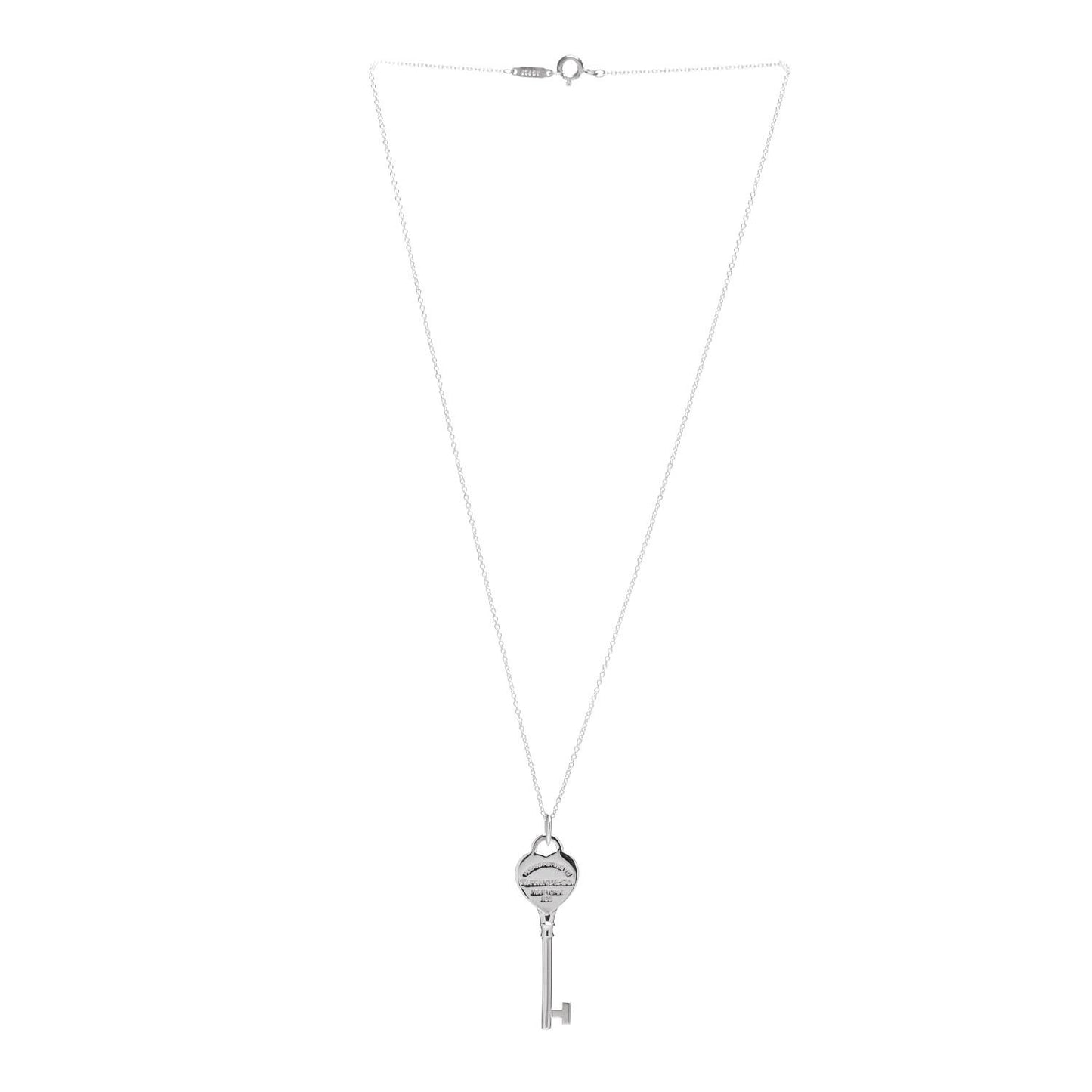 Sterling Silver Return to Tiffany Heart Key Pendant Necklace