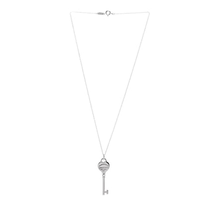 Tiffany Sterling Silver Return to Tiffany Heart Key Pendant Necklace 3 of 4