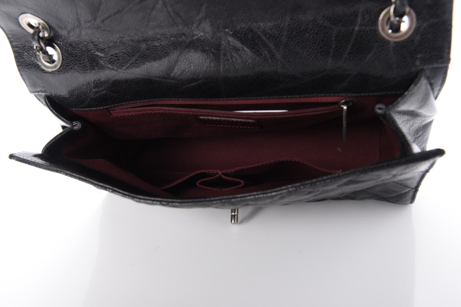 Chanel Crumpled Grained Calfskin Jumbo CC Crave Flap Black 8 of 9