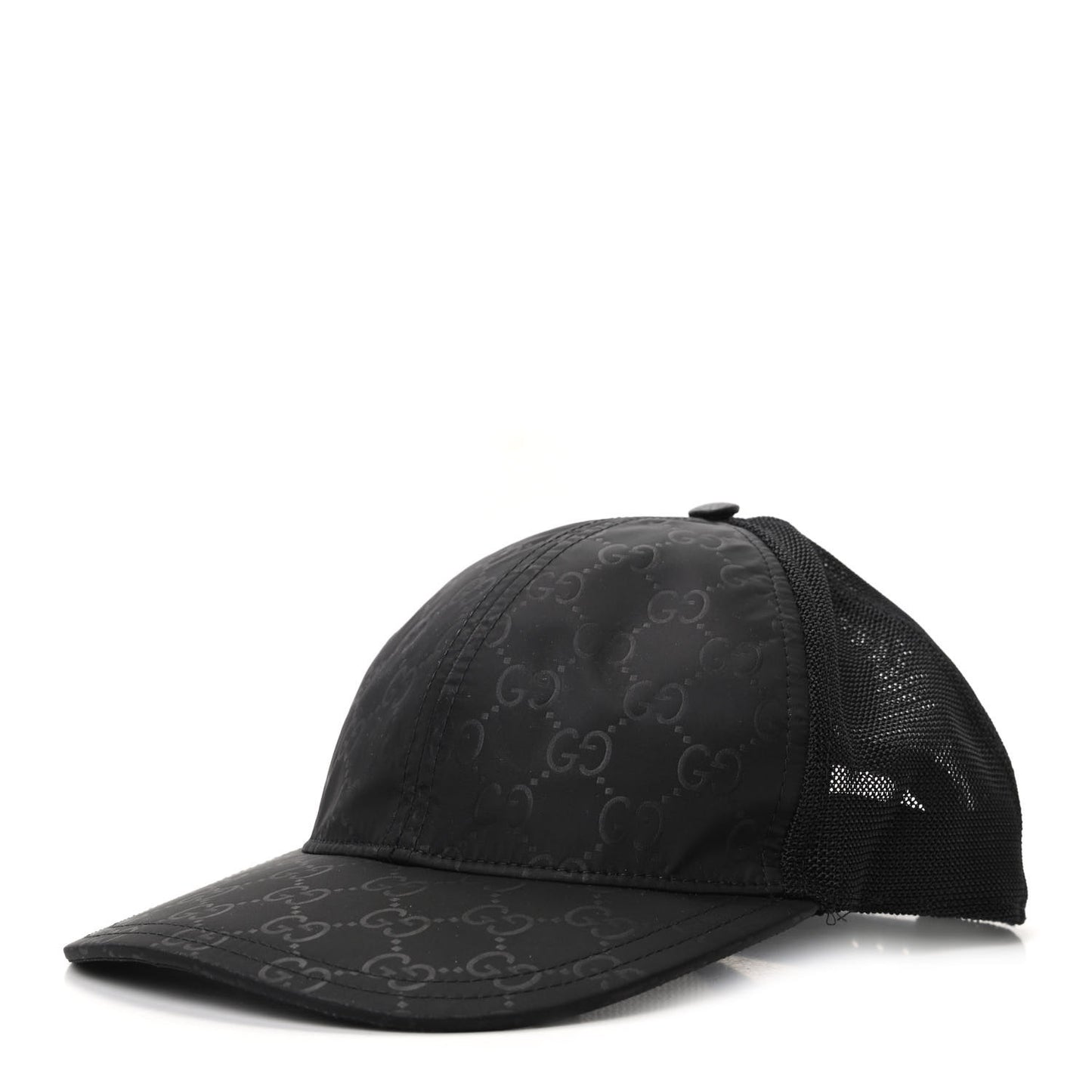 Nylon Monogram Baseball Hat L Black