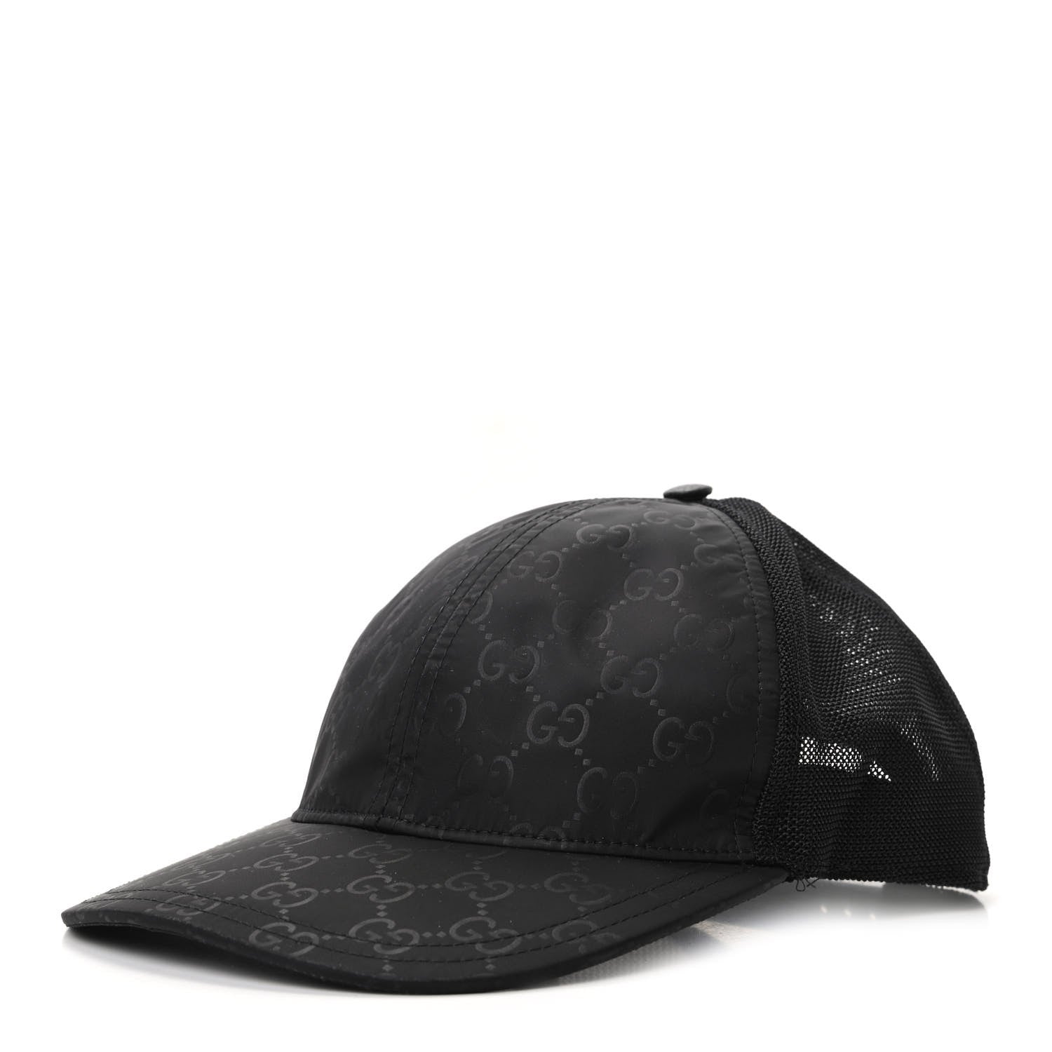Gucci Nylon Monogram Baseball Hat L Black 1 of 8