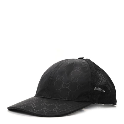 Gucci Nylon Monogram Baseball Hat L Black 1 of 8