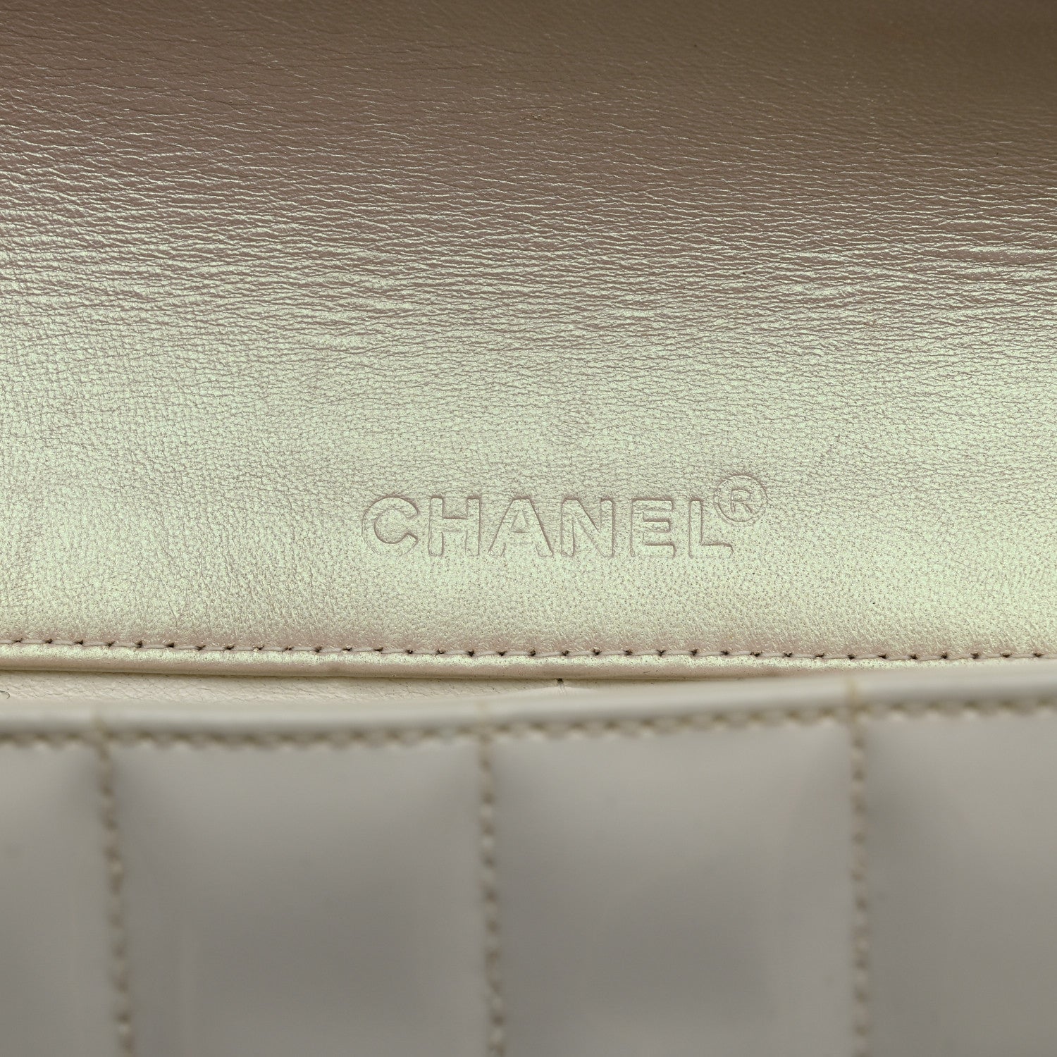 Chanel Patent Quilted East West Chocolate Bar Flap White 6 of 13