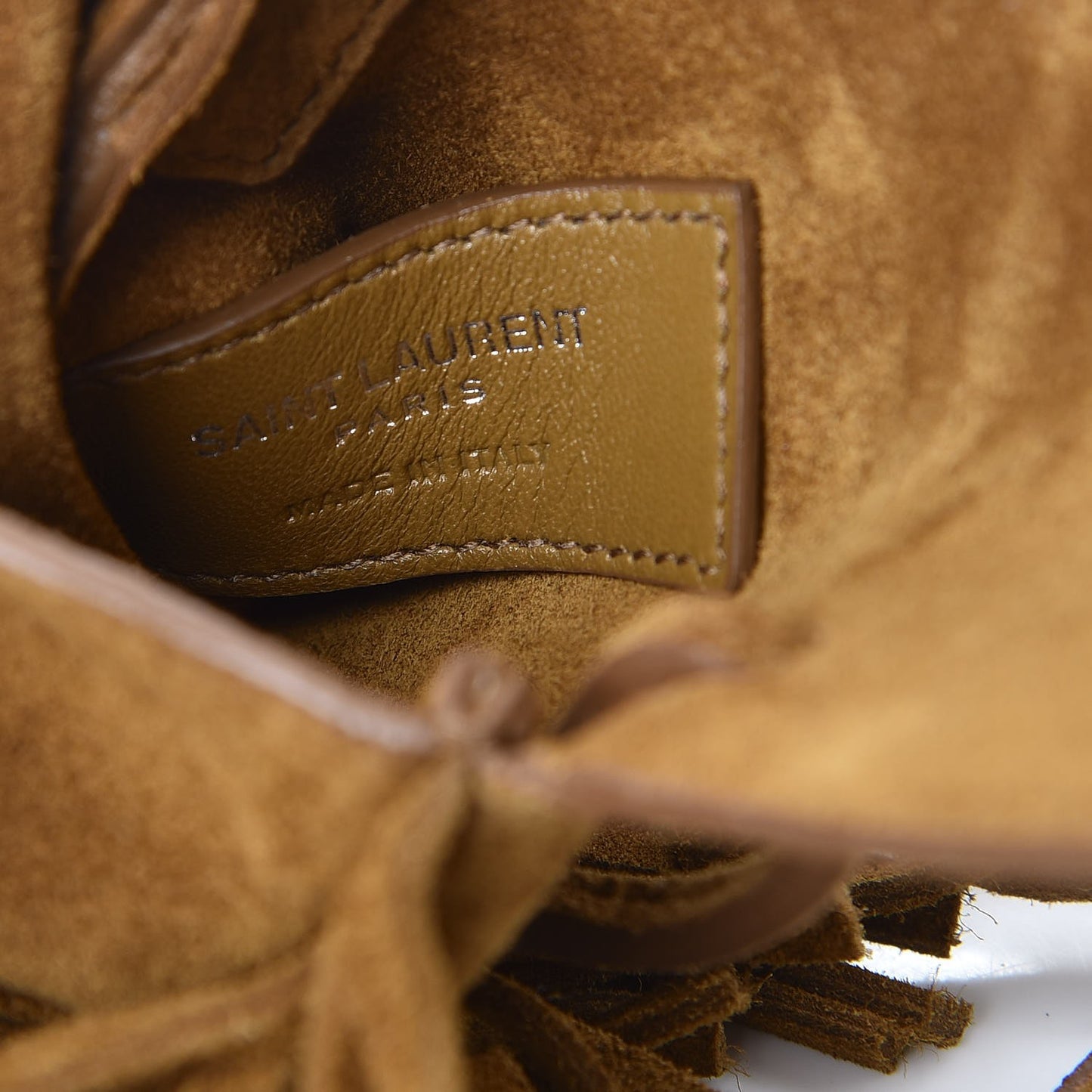 Suede Fringe Toy Monogram Anita Crossbody Bag Light Ocre