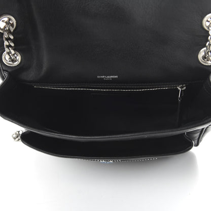 Saint Laurent Calfskin Matelasse Monogram Microstud Medium Niki Chain Satchel Black 5 of 10