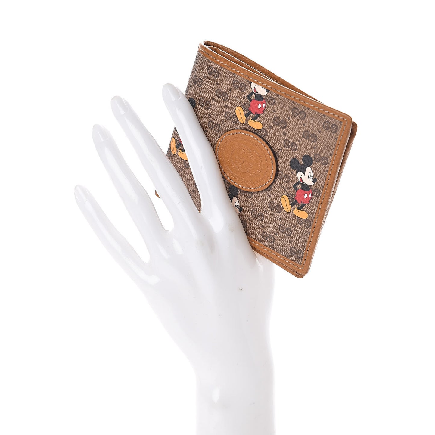 X DISNEY Mini Vintage GG Supreme Monogram Mickey Mouse Wallet Beige Vintage Sun Oil