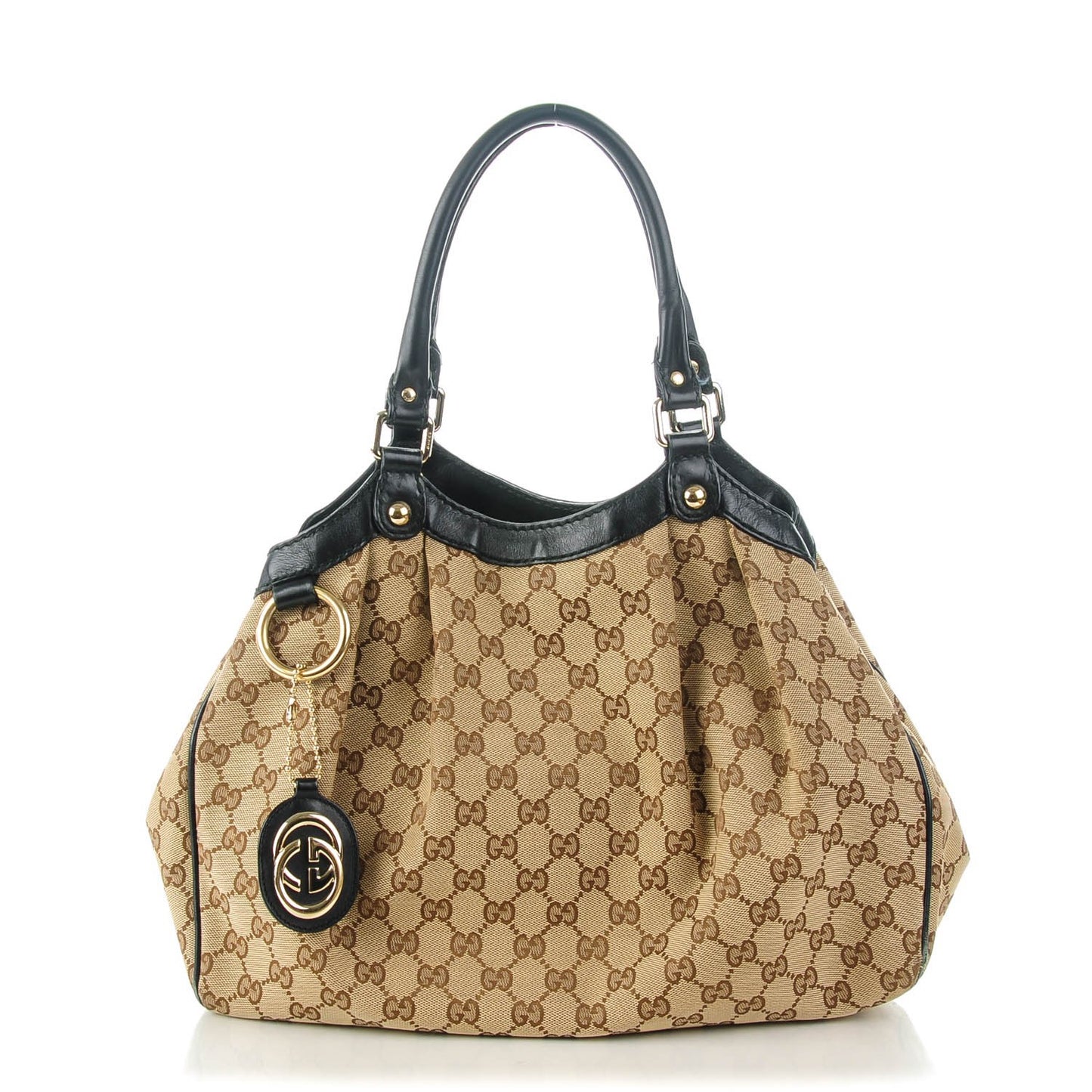 Monogram Medium Sukey Tote Beige Ebony Black