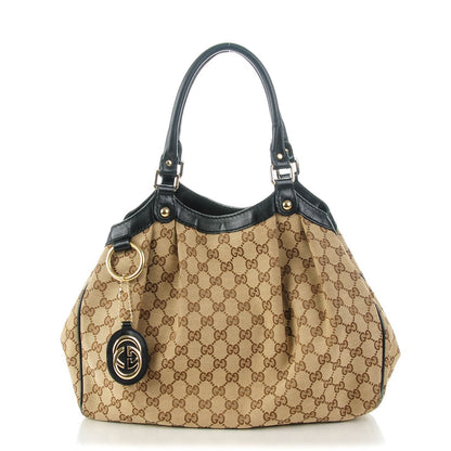 Gucci Monogram Medium Sukey Tote Beige Ebony Black 1 of 11