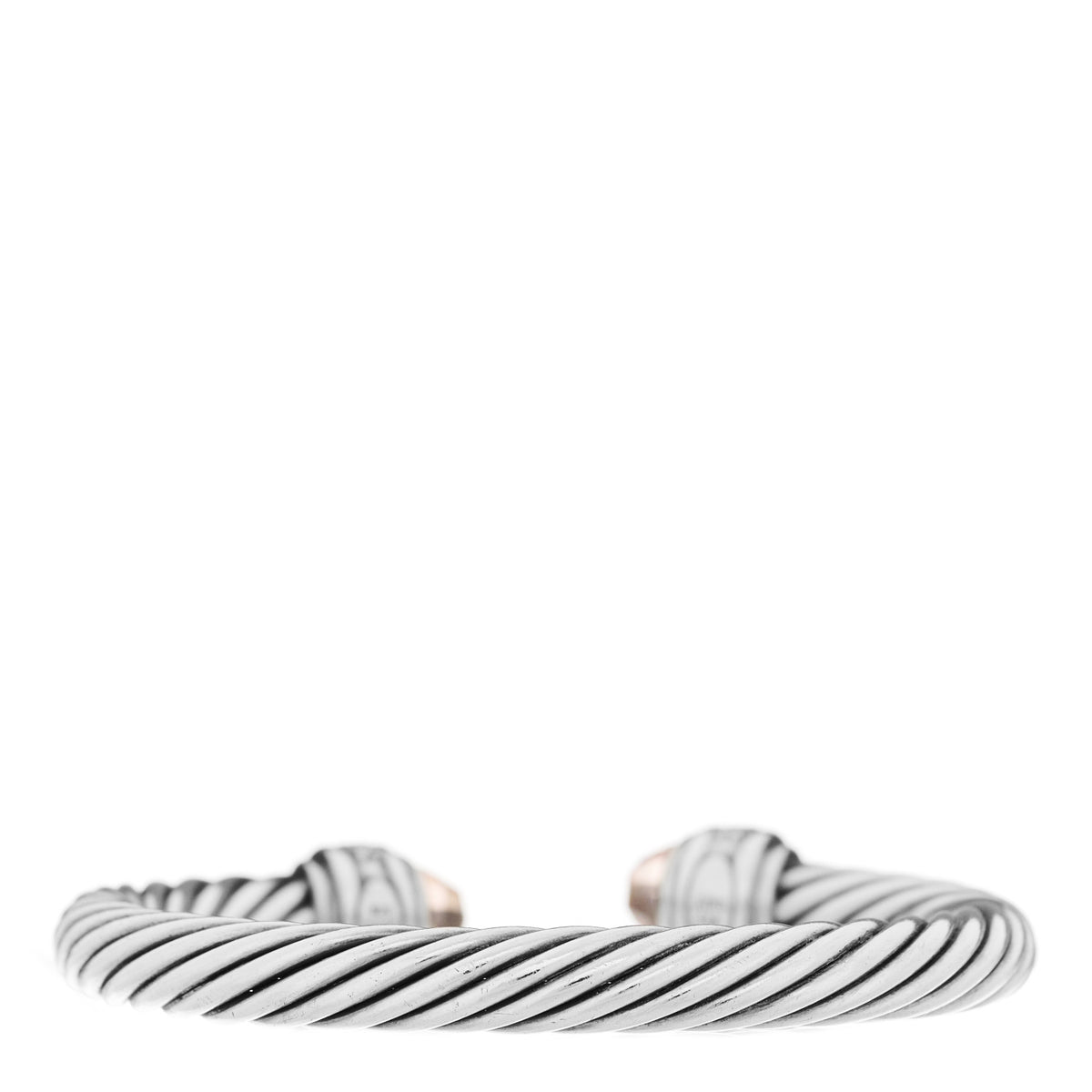 Sterling Silver Diamond Morganite 7mm Cable Classics Bracelet