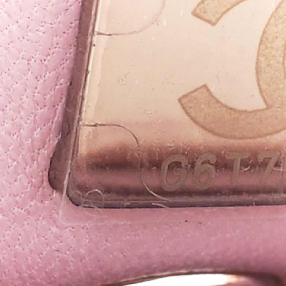 Iridescent Caviar Quilted Mini Coco Handle Flap Pink