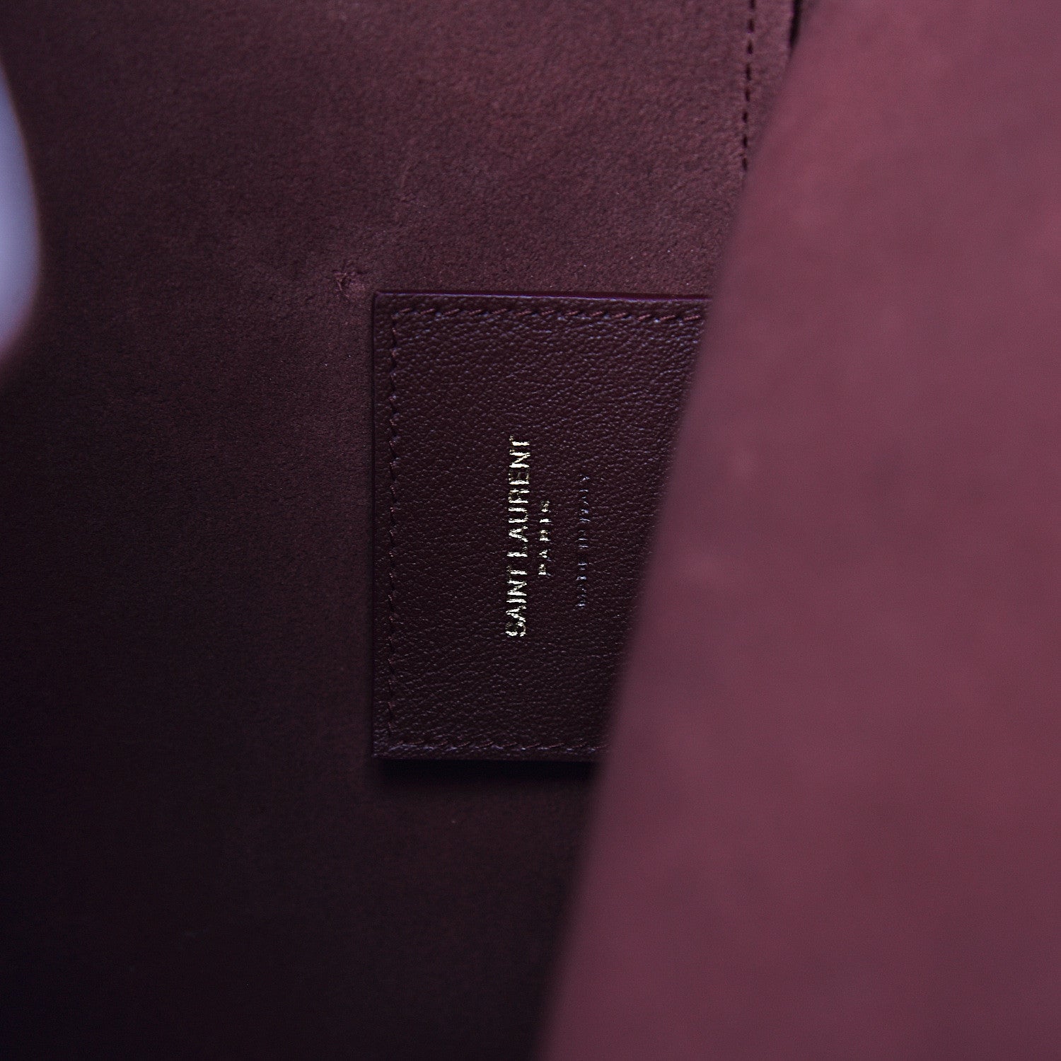 Saint Laurent Calfskin Large Shopping Tote Bordeaux 8 of 11