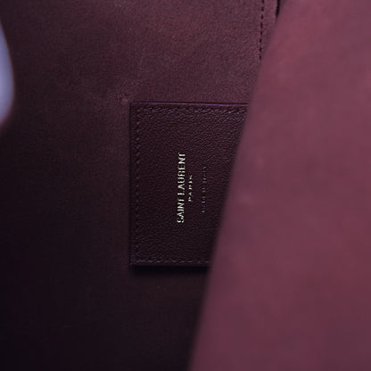 Saint Laurent Calfskin Large Shopping Tote Bordeaux 8 of 11
