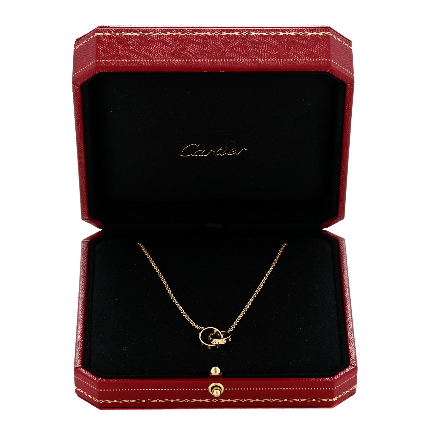 18K Yellow Gold Interlocking LOVE Necklace