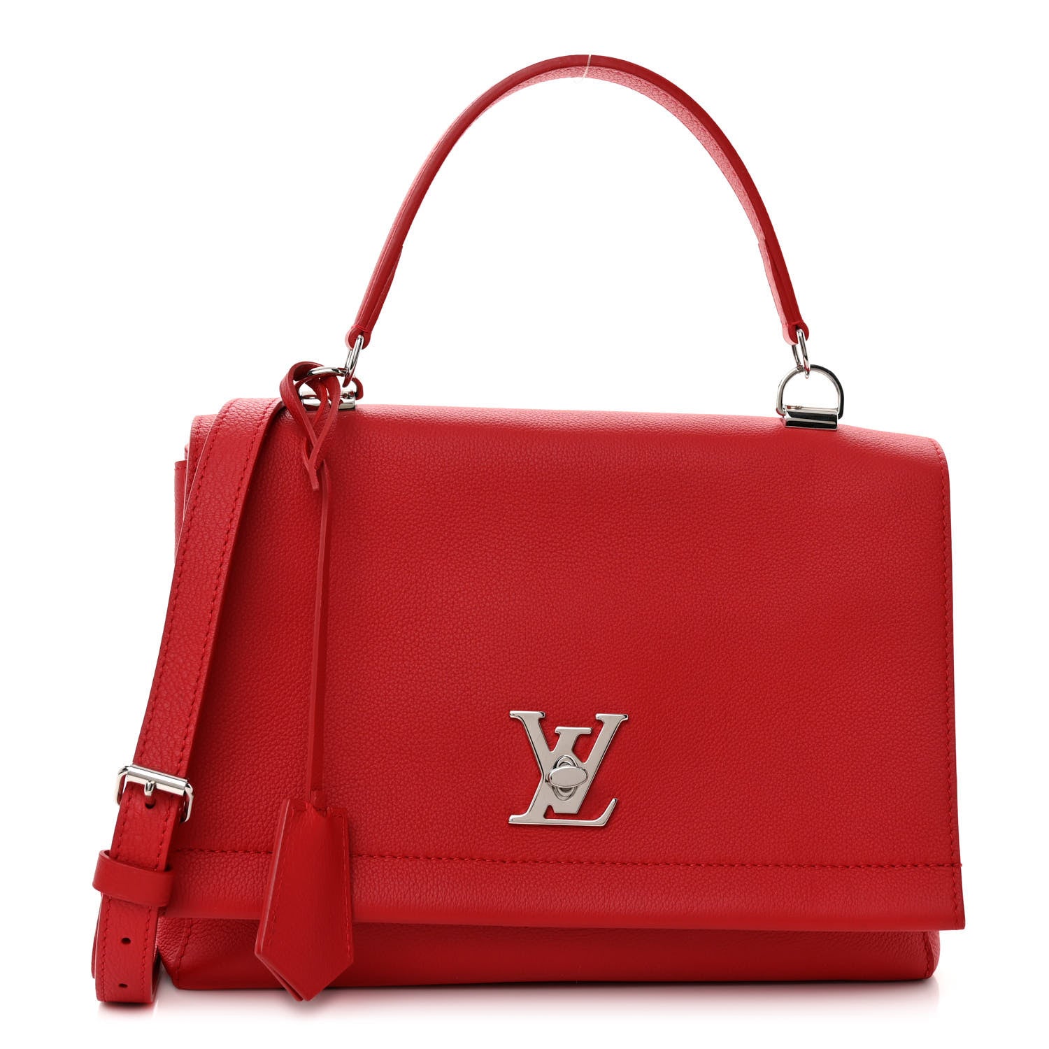 Louis Vuitton Soft Calfskin Lockme II Top Handle Rubis 1 of 9