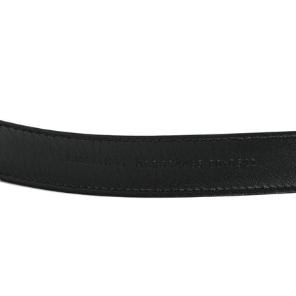 Saint Laurent Smooth Calfskin Monogram Cassandre Extra Thin Square Buckle 80 32 Belt Black 4 of 7