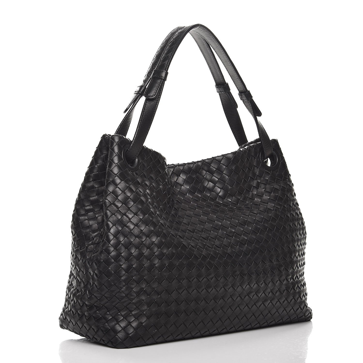 Bottega Veneta Nappa Intrecciato Medium Garda Bag Nero Black 3 of 10