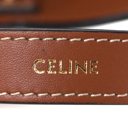 Celine Triomphe Canvas Calfskin Teen Couer Heart Bag Tan 5 of 11