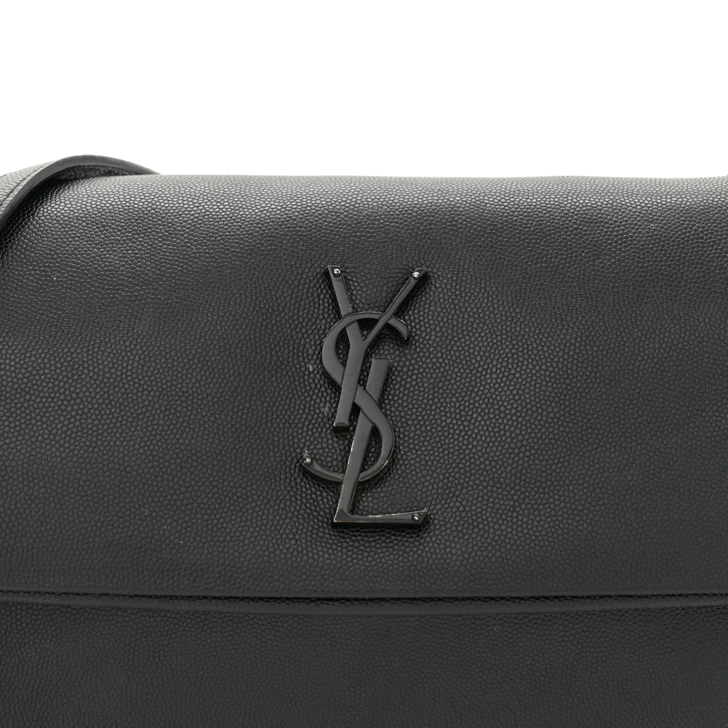 Grain De Poudre Medium West Hollywood Monogram Fold-Over Black