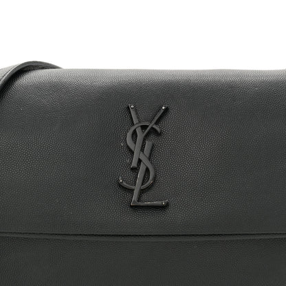 Saint Laurent Grain De Poudre Medium West Hollywood Monogram Fold-Over Black 9 of 11