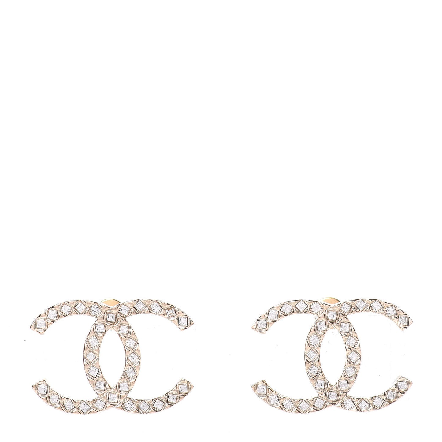 Baguette Crystal High Society CC Earrings Gold