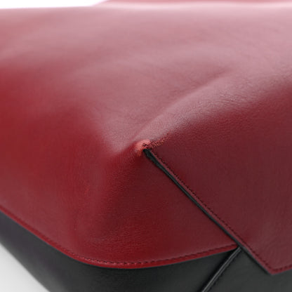 Celine Shiny Smooth Calfskin Small Twisted Cabas Dark Ruby Navy 10 of 11