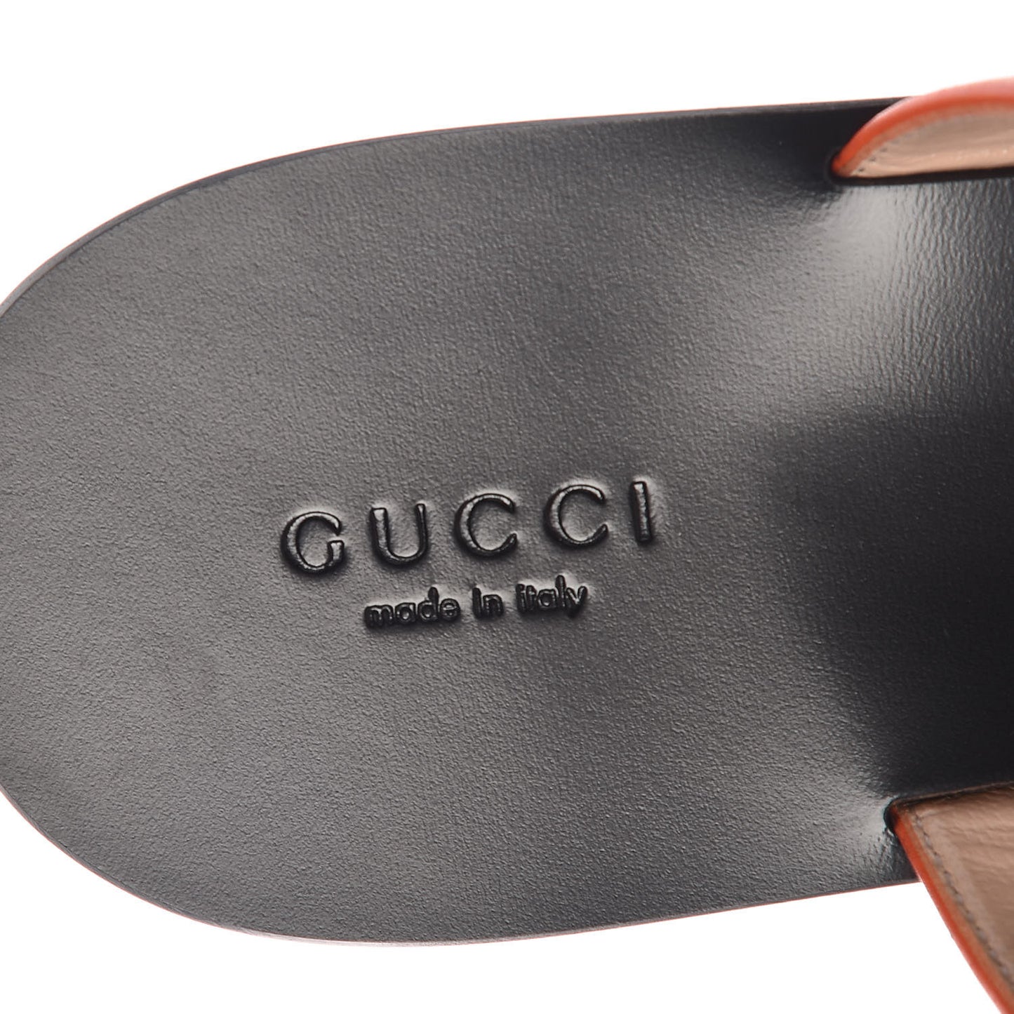 Calfskin GG Marmont Thong Sandals 40 Deep Orange