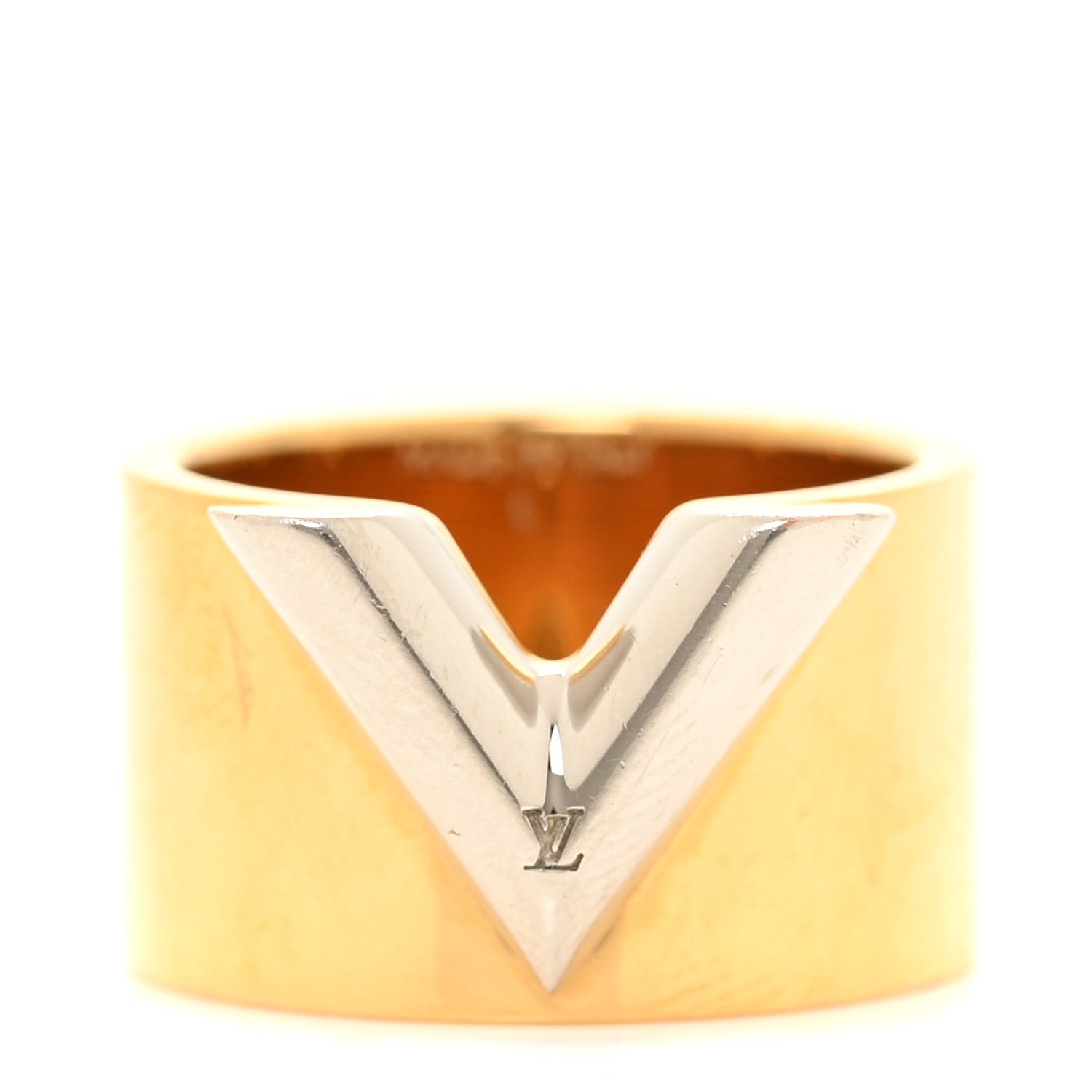 Louis Vuitton Brass Essential V Ring L Gold Silver 1 of 4