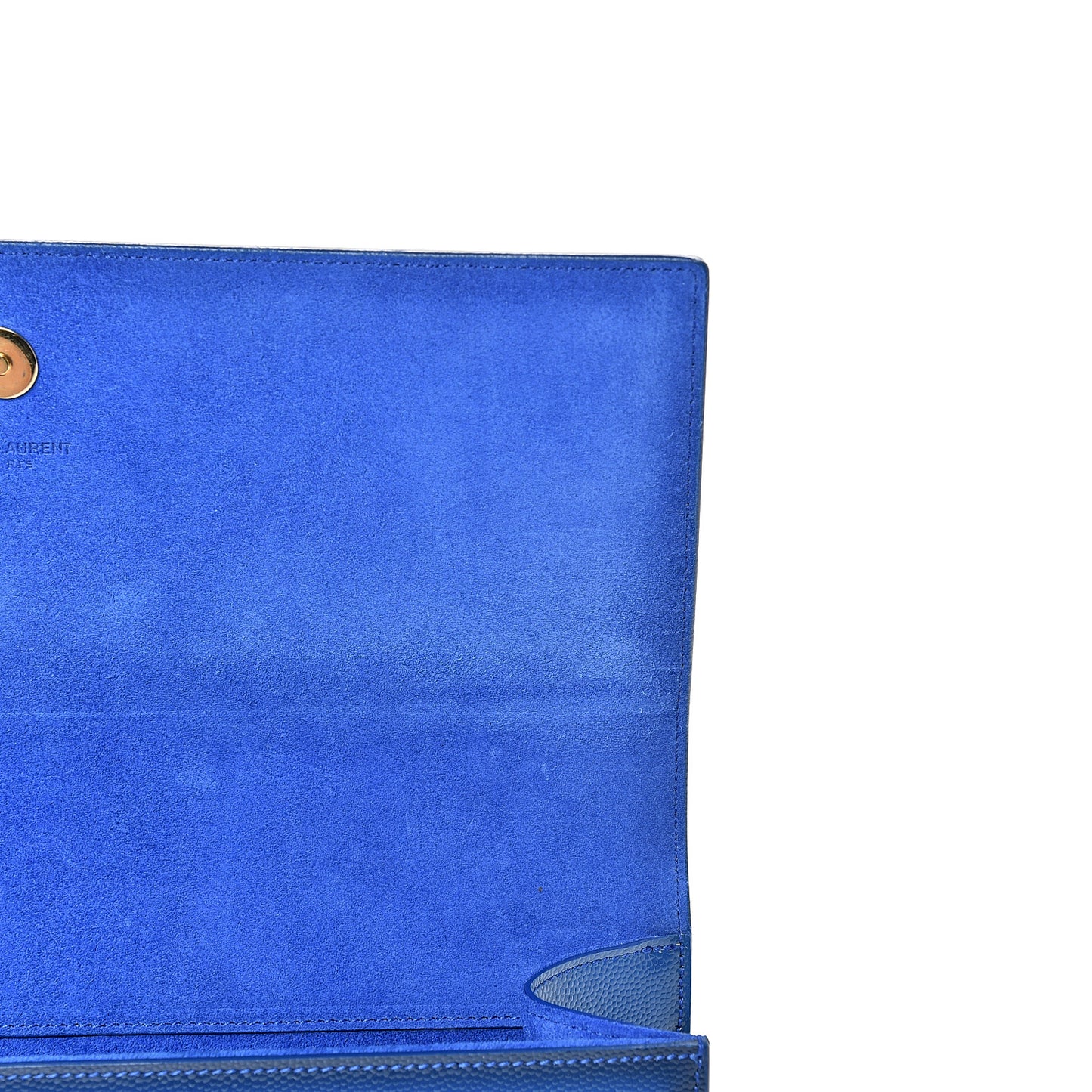 Grain De Poudre Classic Monogram Cassandre Clutch Royal Blue