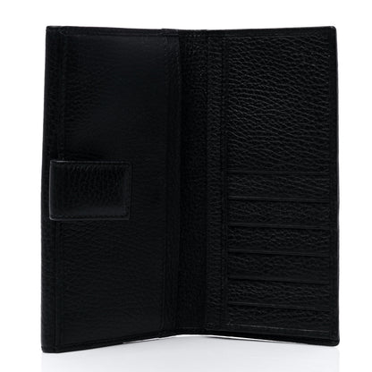 Gucci Calfskin Monogram Continental Flap Wallet Black 3 of 5