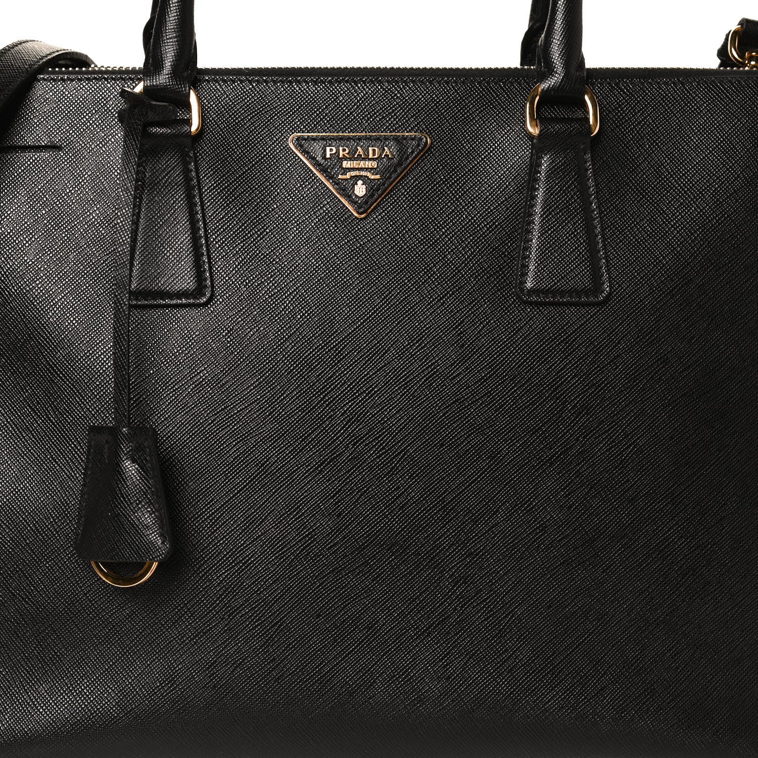 Prada Saffiano Medium Galleria Double Zip Tote Black 8 of 14