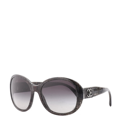 Chanel CC Tweed Turnlock Sunglasses 5235-Q Black 1 of 8
