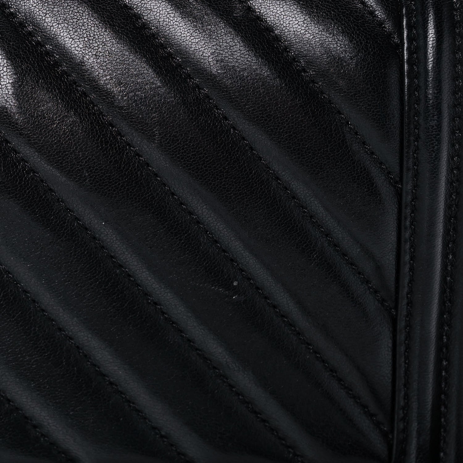 Chanel Calfskin Chevron Quilted Medium Boy Flap Black 14 of 17