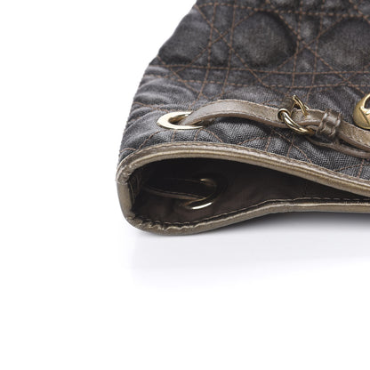 Christian Dior Coated Canvas Cannage Medium Panarea Tote Bronze 10 of 16