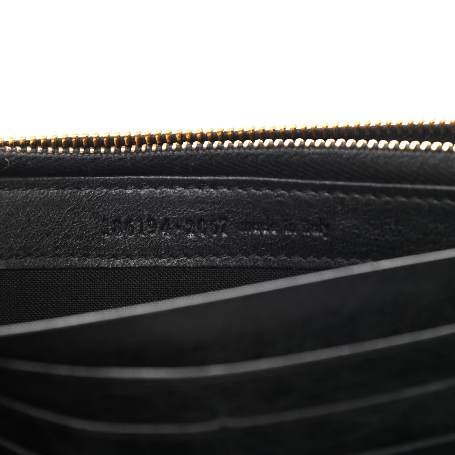 Balenciaga Agneau Giant 12 Gold Hardware Money Wallet Black 7 of 9