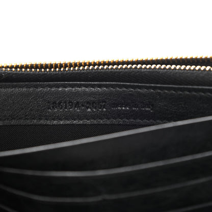 Balenciaga Agneau Giant 12 Gold Hardware Money Wallet Black 7 of 9