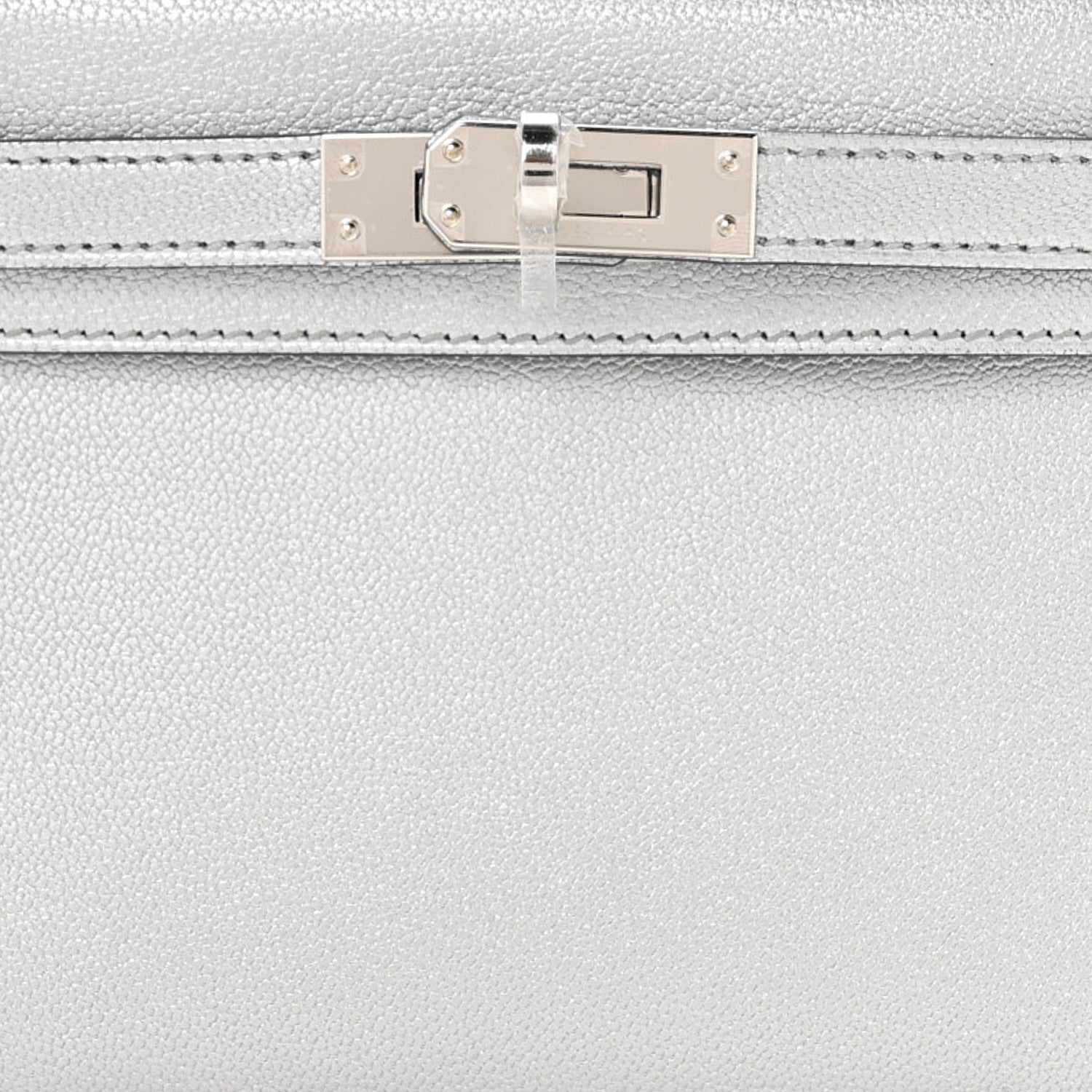 Hermes Metallic Chevre Chamkilight Mini Kelly Sellier 20 Argent 8 of 11