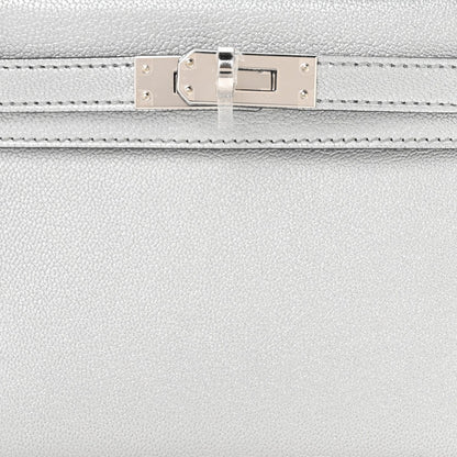 Hermes Metallic Chevre Chamkilight Mini Kelly Sellier 20 Argent 8 of 11