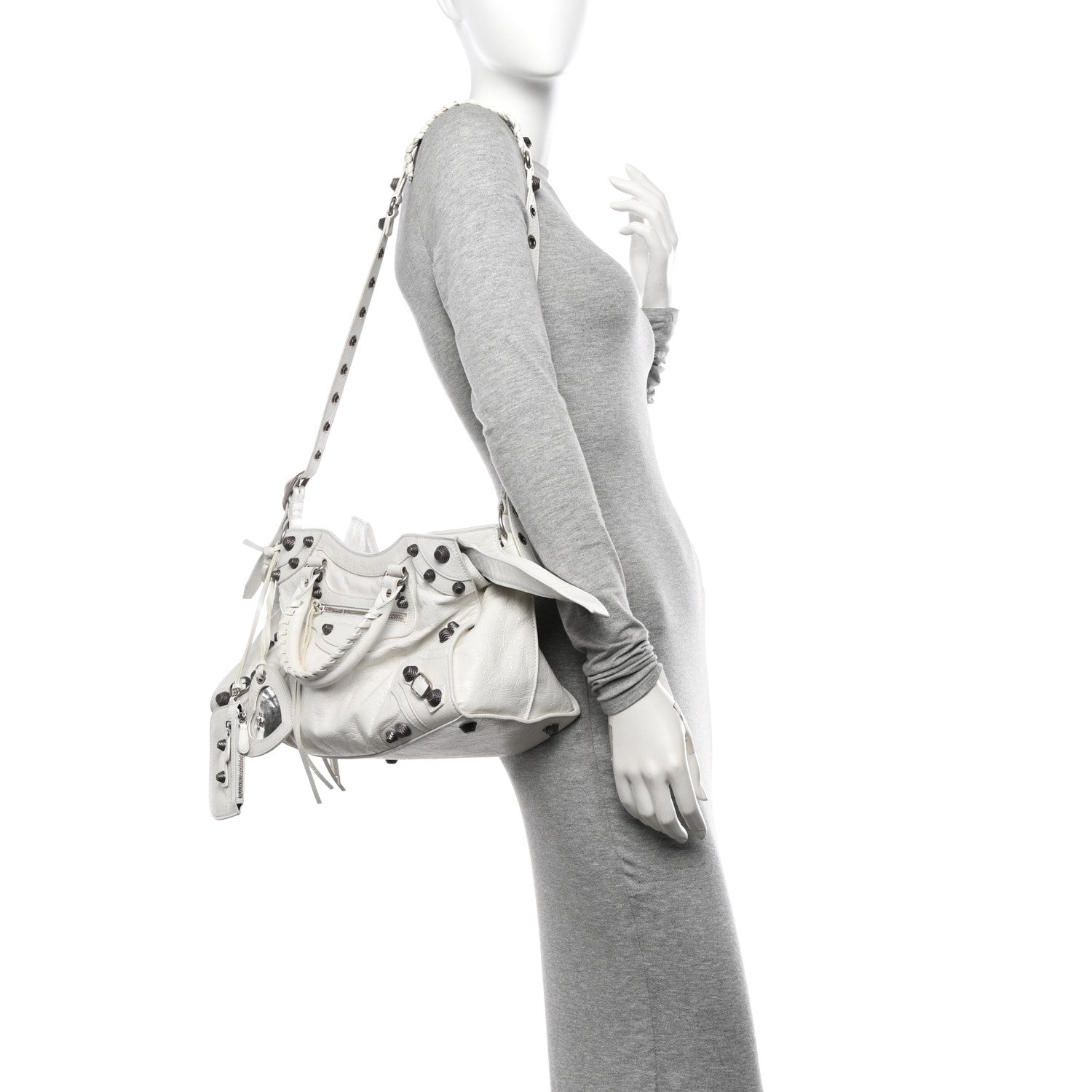 Balenciaga Agneau Arena Neo Cagole City Handbag Optic White 3 of 14