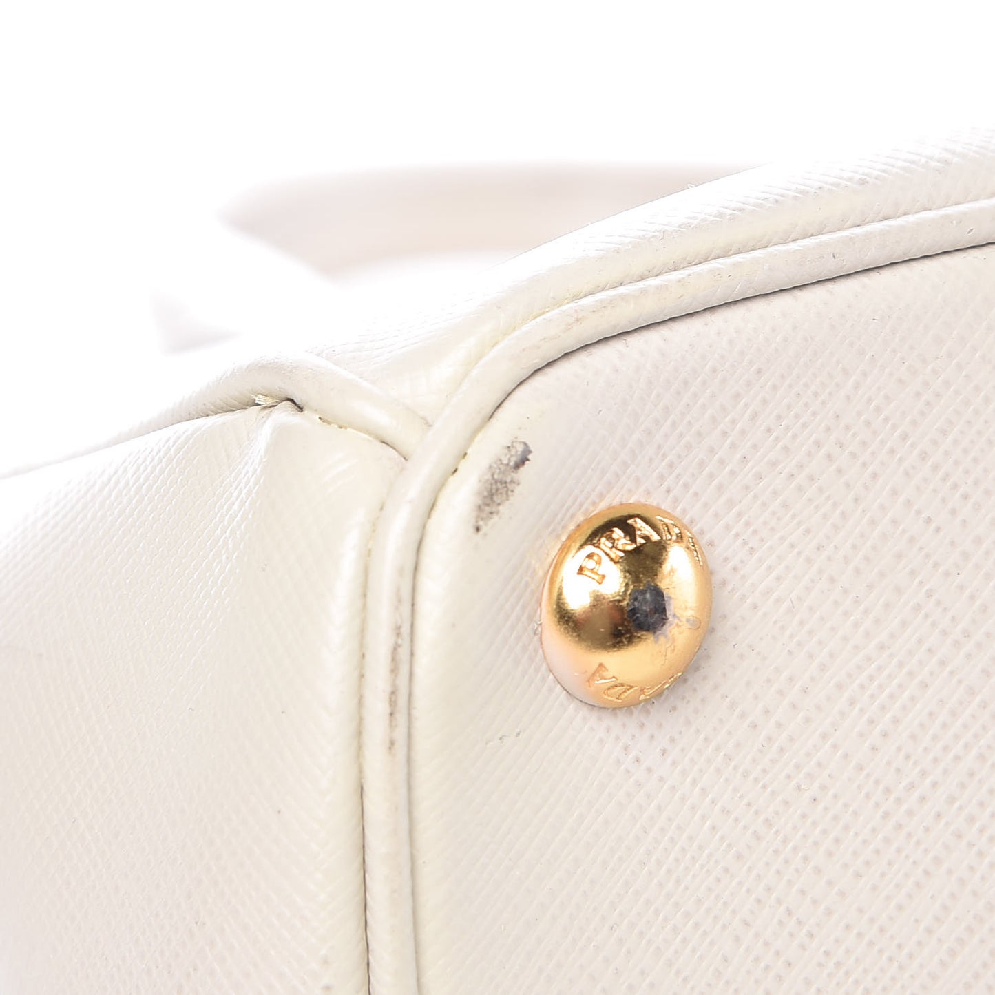 Saffiano Medium Galleria Double Zip Tote Talco