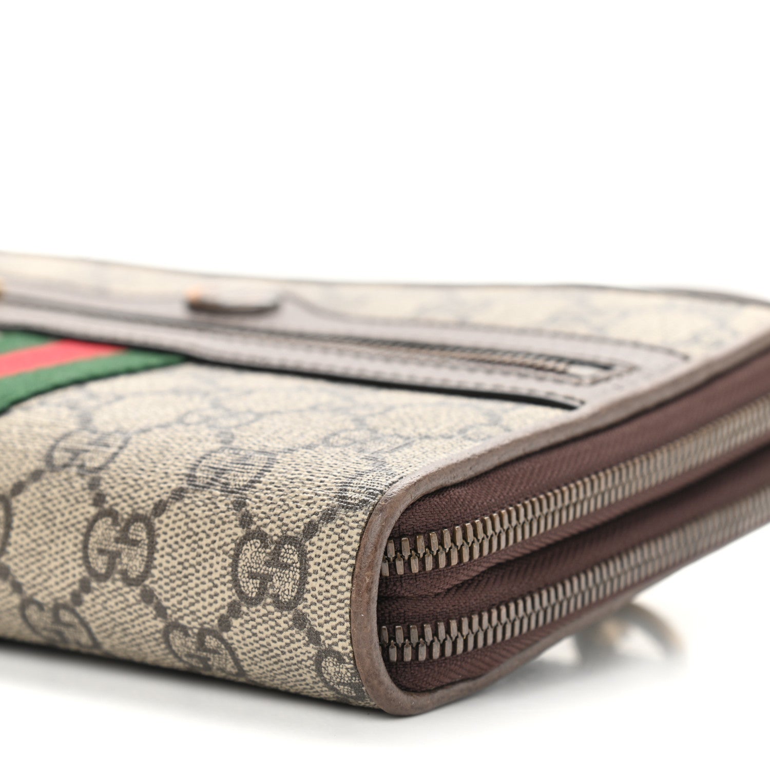 Gucci GG Supreme Monogram Web Ophidia Double Zip Shoulder Bag Beige New Acero 10 of 10