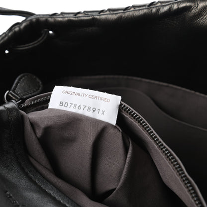 Bottega Veneta Metallic Nappa Intrecciato Crossbody Flap Bag Steel 9 of 10