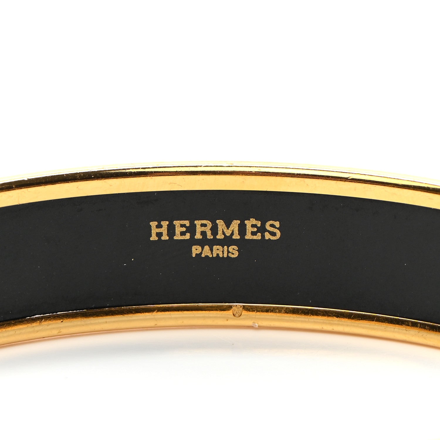 Hermes Enamel Printed Medium Moon Stars Bracelet 70 Yellow 4 of 5
