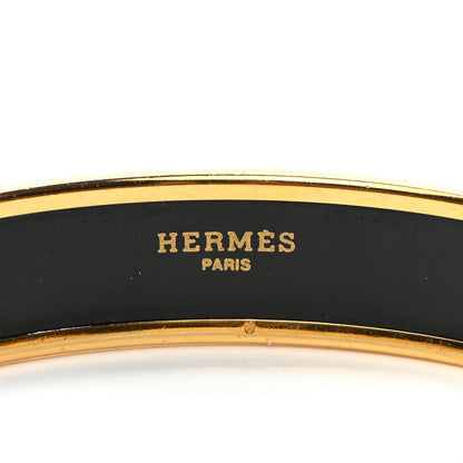 Hermes Enamel Printed Medium Moon Stars Bracelet 70 Yellow 4 of 5