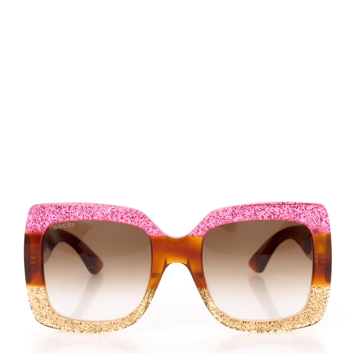 Gucci Square Frame GG0083S Sunglasses Glitter Pink Multi 2 of 8