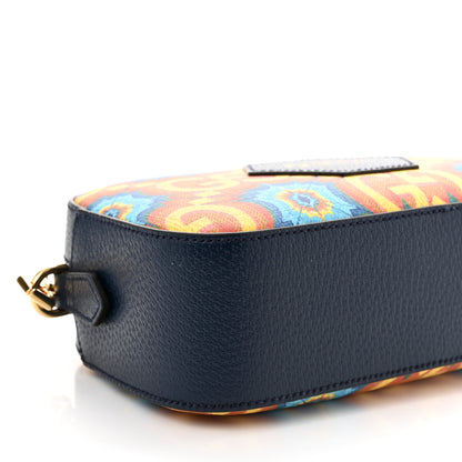 Gucci GG Supreme Kaleidoscope Calfskin Script Logo Gucci 100 Camera Bag Blue Orange Multicolor Blue Agata 7 of 8