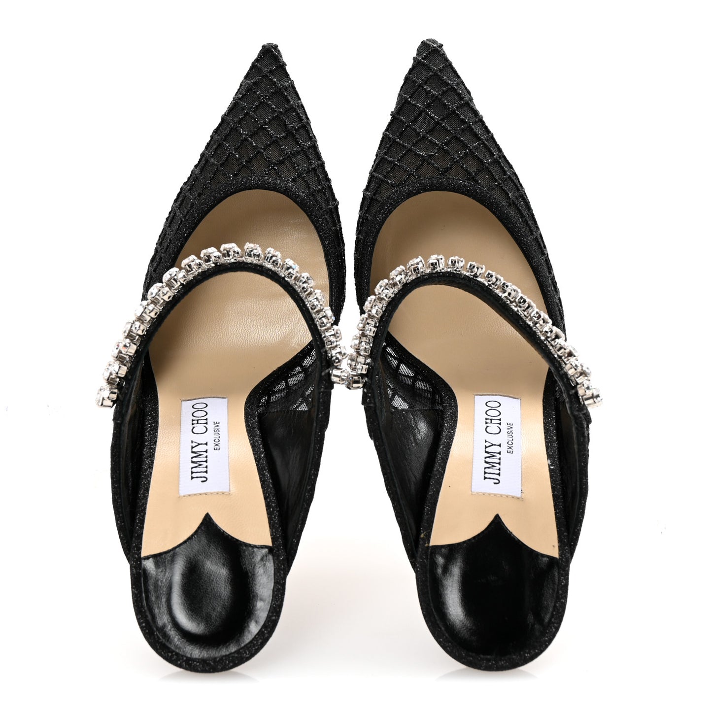 Glitter Checker Board Mesh Crystal Bing 100 Pumps 39 Black